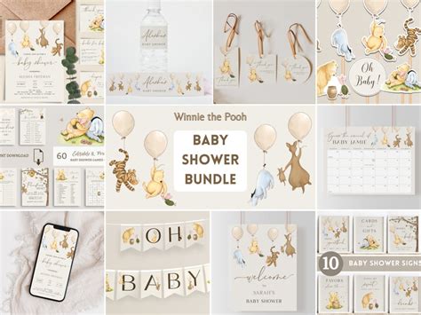 Winnie The Pooh Baby Shower Bundle 